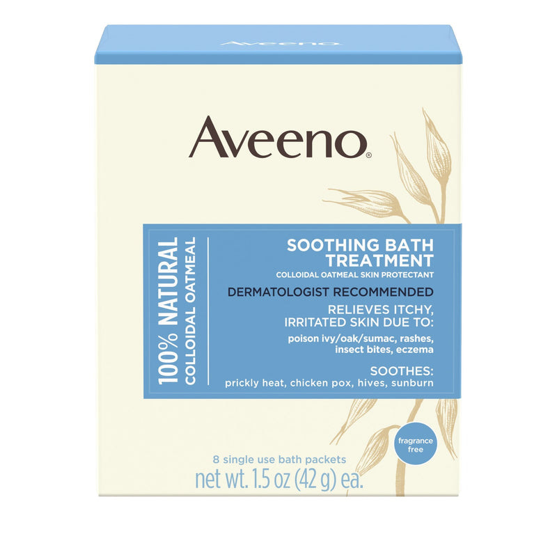 Aveeno® Soothing Oatmeal Bath Treatment, 1.5 oz. Packet, 1 Box of 8 (Skin Care) - Img 2