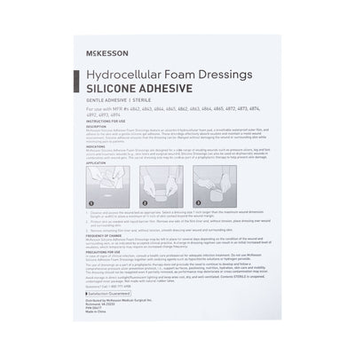 McKesson Silicone Adhesive with Border Silicone Foam Dressing, 7 x 7 Inch Sacral, 1 Box of 10 (Advanced Wound Care) - Img 2