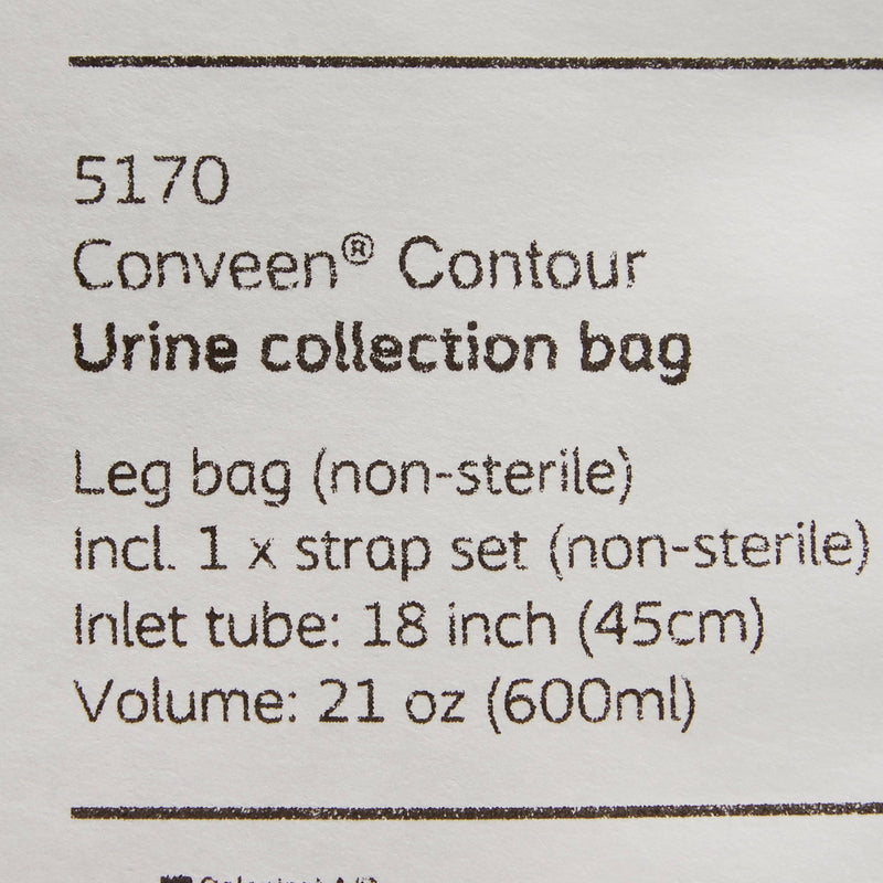 Conveen® Security+ Urinary Leg Bag, 600 mL, Rubber, 1 Each (Bags and Meter Bags) - Img 4