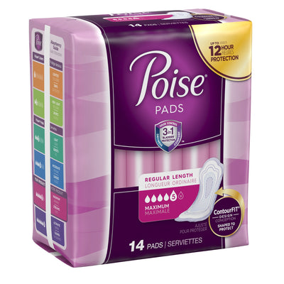 Poise Bladder Control Pads, Disposable, Heavy Absorbency, Regular Length, 3" x 11", Adult Female, Absorb-Loc Core, 1 Pack of 14 () - Img 8