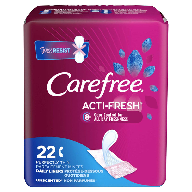 Carefree® Acti-Fresh® Regular Liners, 1 Bag of 22 (Feminine Protection) - Img 1