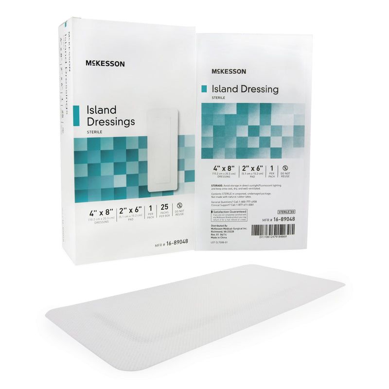 McKesson White Adhesive Dressing, 4 x 8 Inch, 1 Box of 25 (General Wound Care) - Img 5