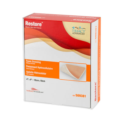 Restore™ Nonadhesive without Border Foam Dressing, 4 x 4 Inch, 1 Each (Advanced Wound Care) - Img 1