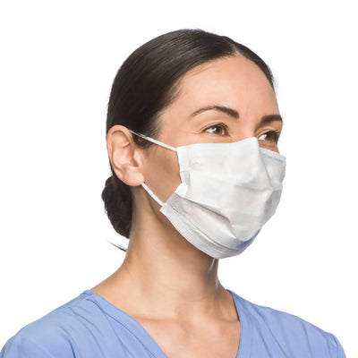 Halyard Procedure Mask, Pleated, One Size Fits Most, Yellow, Non-Sterile, 1 Case of 500 (Masks) - Img 2