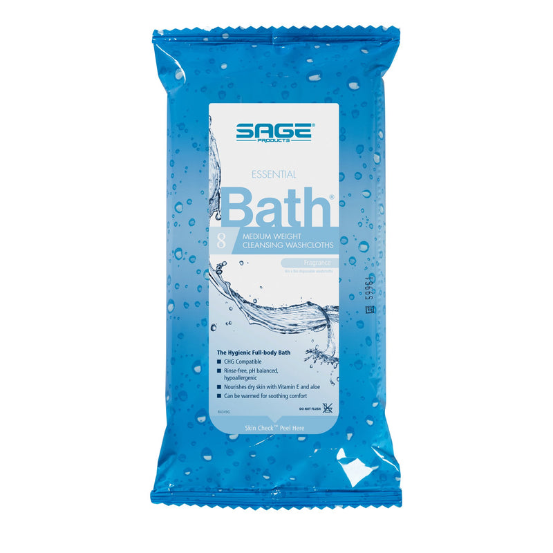 Sage Products Essential Bath Rinse-Free Wipes, Medium Weight, Soft Pack, 1 Pack (Skin Care) - Img 7