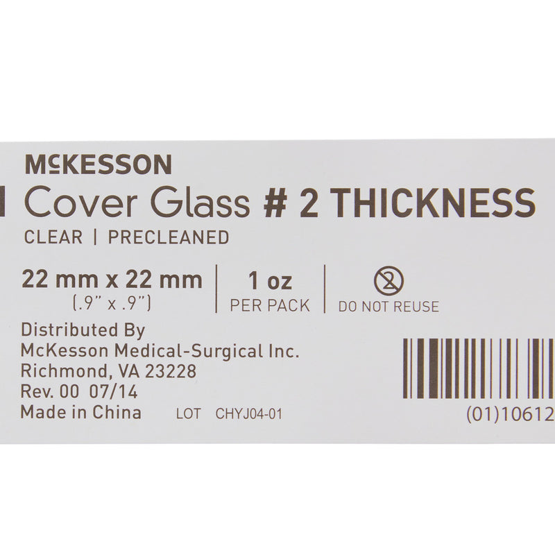 McKesson No. 2 Thickness Cover Glass, 22 x 22 mm, 1 Box of 10 (Laboratory Glassware and Plasticware) - Img 3