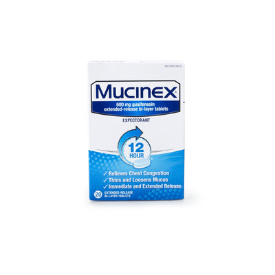 Mucinex® Guaifenesin Cold and Cough Relief, 1 Box of 20 (Over the Counter) - Img 3