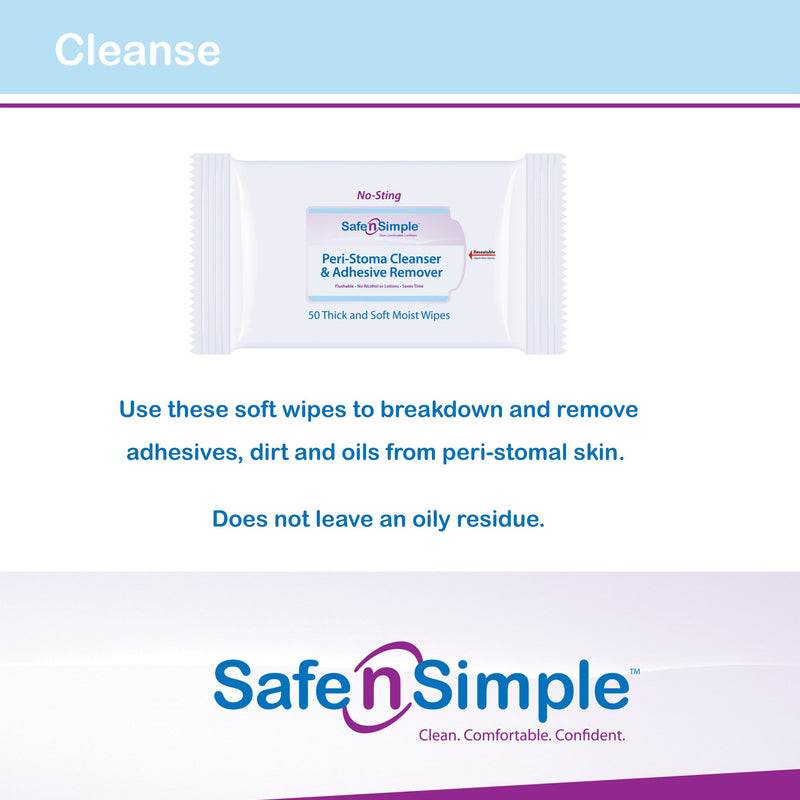 Safe n Simple Adhesive Remover Wipes, 1 Pack of 50 (General Wound Care) - Img 7