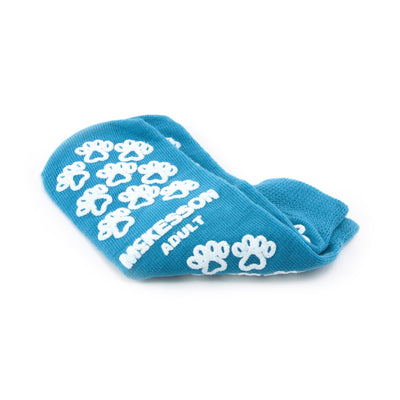 McKesson Terries™ Adult Slipper Socks, Teal, 1 Case of 48 (Slippers and Slipper Socks) - Img 4