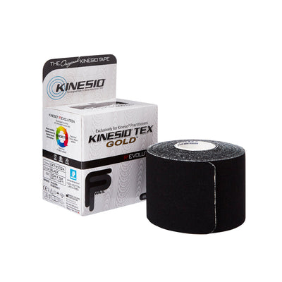 Kinesio® Tex Gold™ Cotton Kinesiology Tape, 2 Inch x 5-1/2 Yard, Black, 1 Each (General Wound Care) - Img 1