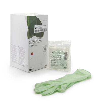 Gammex® Non-Latex PI Green Polyisoprene Surgical Glove, Size 7.5, Light Green, 1 Case of 200 () - Img 1