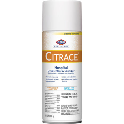 Clorox Healthcare Citrace Surface Disinfectant, Citrus Scent, 14 oz, 1 Case of 12 (Cleaners and Disinfectants) - Img 1