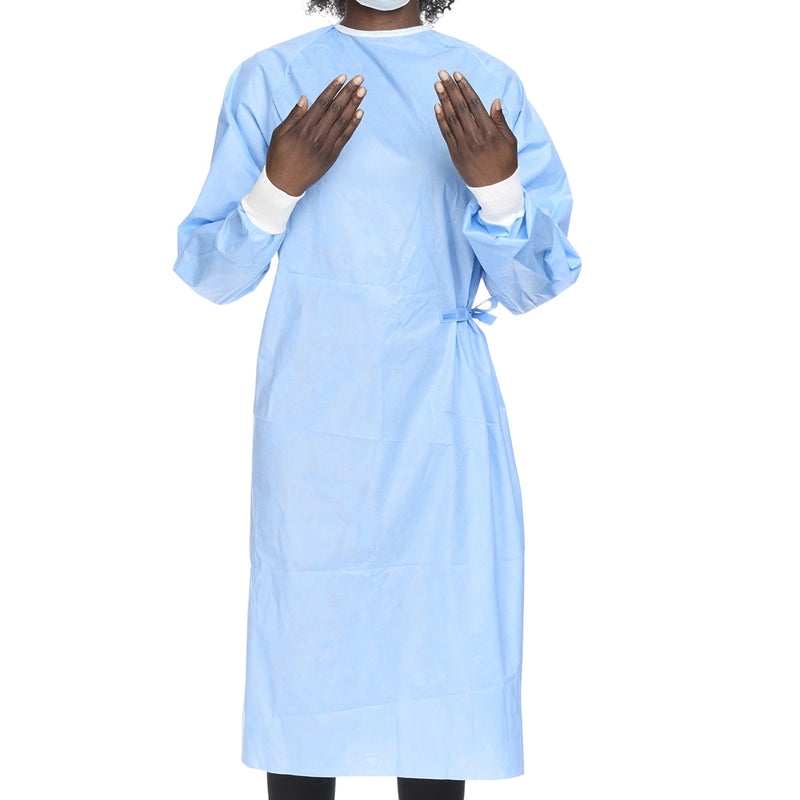 Halyard Basics Non-Reinforced Surgical Gown with Towel, Large, Blue, 1 Each (Gowns) - Img 1