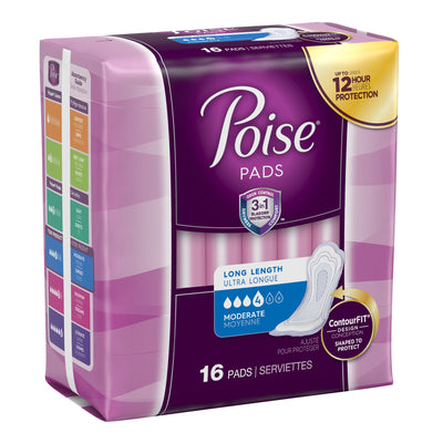 Poise Bladder Control Pads, Adult Women, Moderate Absorbency, Disposable, 12.4" Length, 1 Pack of 16 () - Img 7