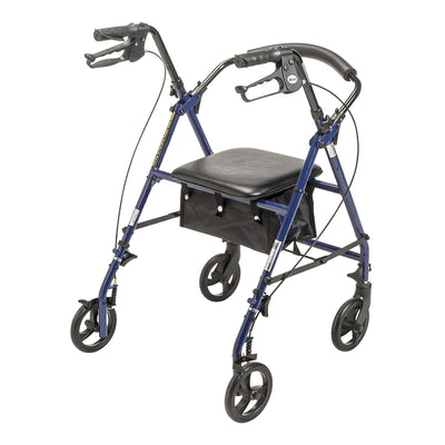 drive™ Steel Rollator with 6 Inch Wheels, Blue, 1 Each (Mobility) - Img 2