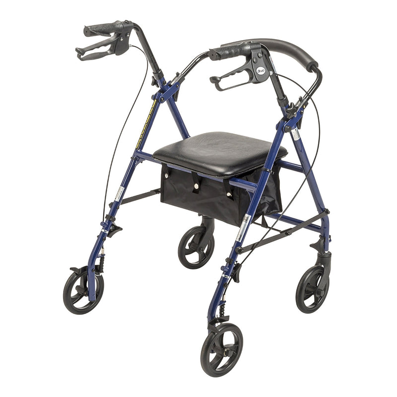drive™ Steel Rollator with 6 Inch Wheels, Blue, 1 Each (Mobility) - Img 2