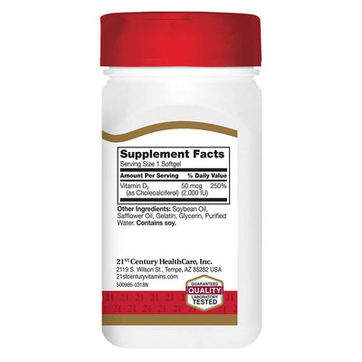 21st Century® Vitamin D-3 Supplement, 1 Bottle (Over the Counter) - Img 3