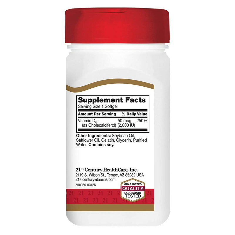 21st Century® Vitamin D-3 Supplement, 1 Bottle (Over the Counter) - Img 3