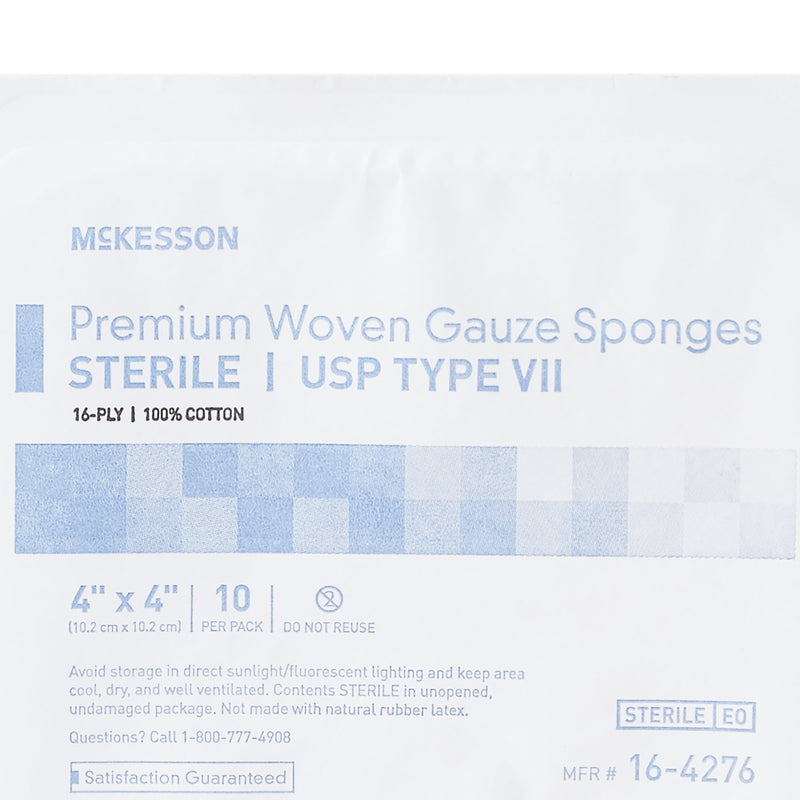 McKesson Sterile USP Type VII Gauze Sponge, 4 x 4 Inch, 1 Case of 72 (General Wound Care) - Img 4