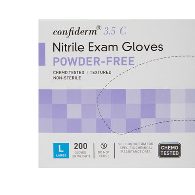 McKesson Confiderm® 3.5C Nitrile Exam Glove, Large, Blue, 1 Box of 200 () - Img 6