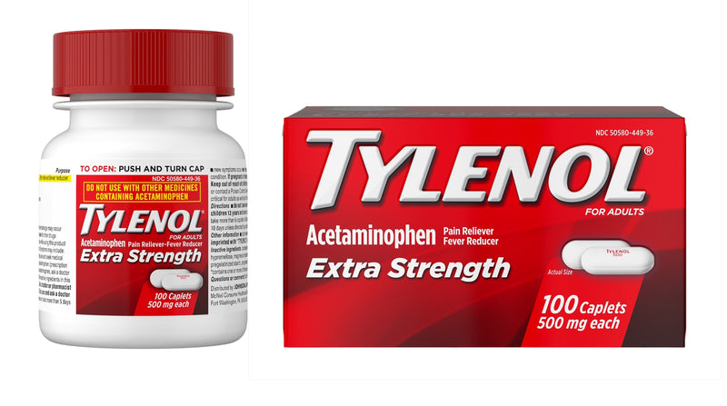 Tylenol® Extra Strength Acetaminophen Pain Relief, 1 Box (Over the Counter) - Img 2