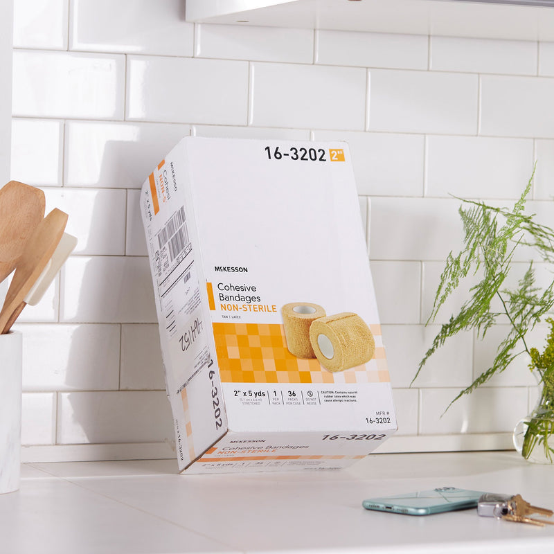 McKesson Self-adherent Closure Cohesive Bandage, 2 Inch x 5 Yard, 1 Case of 36 (General Wound Care) - Img 10