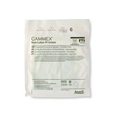 Gammex® Non-Latex PI Green Polyisoprene Surgical Glove, Size 6, Light Green, 1 Box of 50 () - Img 3