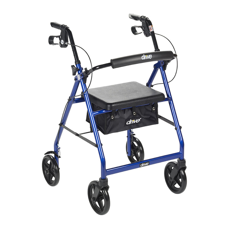 drive™ 4 Wheel Rollator, Blue, 1 Each (Mobility) - Img 1