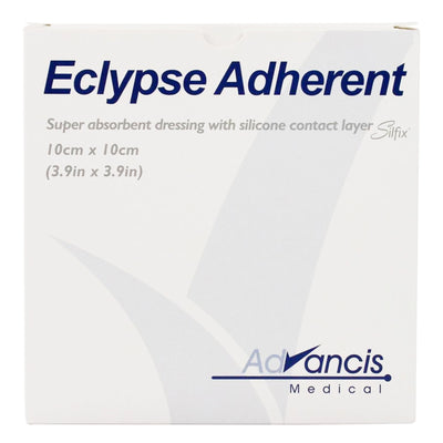 Eclypse® Adherent Super Absorbent Wound Dressing, 4 x 4 Inch, 1 Box of 10 (Advanced Wound Care) - Img 1