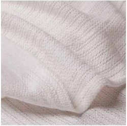 BLANKET THERMAL 66X90 WHT 100% COTTON (Blankets) - Img 1