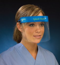 Splash Shield Lite Face Shield with Frame, 1 Box of 40 (Face Shields) - Img 1