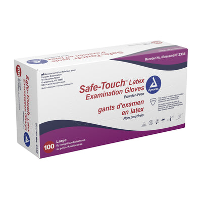 Safe-Touch™ Latex Exam Glove, Large, Ivory, 1 Case of 1000 () - Img 1