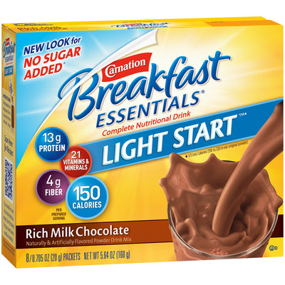 Carnation Breakfast Essentials® Light Start Chocolate Oral Supplement, 20 Gram Packet, 1 Case of 64 (Nutritionals) - Img 6