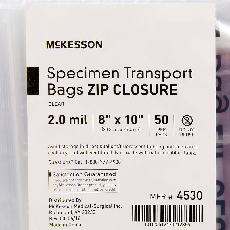 McKesson Specimen Transport Bag, 8 x 10 Inch, 1 Case of 1000 (Specimen Collection) - Img 4