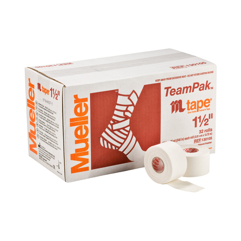 MTape® Cotton / Zinc Oxide Athletic Tape, 1-1/2 Inch x 15 Yard, White, 1 Case of 32 (General Wound Care) - Img 1