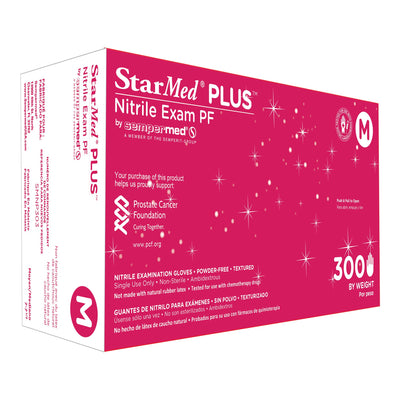 StarMed® Plus™ Exam Glove, Medium, Blue, 1 Box of 300 () - Img 1