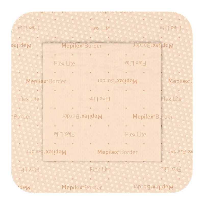 Mepilex® Border Flex Lite Silicone Foam Dressing, 6 x 6 Inch, 1 Box of 5 (Advanced Wound Care) - Img 1