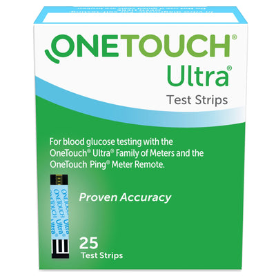 OneTouch® Ultra® 2 Blood Glucose Test Strips, 1 Case of 24 (Diabetes Monitoring) - Img 1