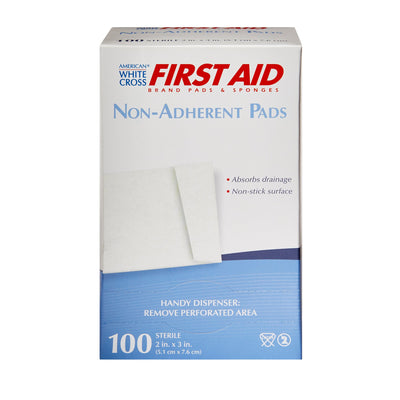 American® White Cross Non-Adherent Dressing, 2 x 3 Inch, 1 Case of 1200 (General Wound Care) - Img 2