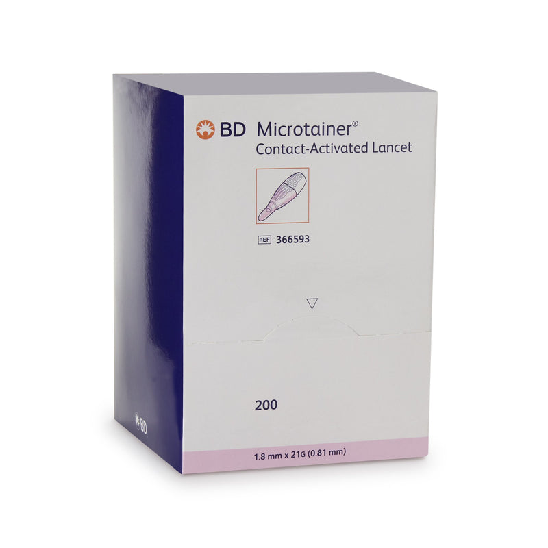 BD Microtainer™ Safety Lancet, 1 Pack of 200 (Diabetes Monitoring) - Img 2