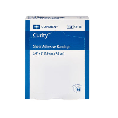 Curity™ Sheer Adhesive Strip, ¾ x 3 Inch, 1 Case of 3600 (General Wound Care) - Img 2