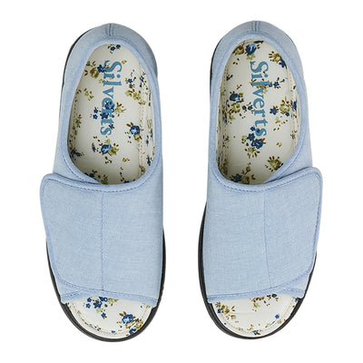 SHOE, SANDAL IN/OUTDOOR WMNS EASY CLSR OPN TOE DENIM SZ7 (Shoes) - Img 2