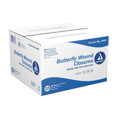 dynarex® Butterfly Wound Closure Strip, 3/8 by 1-13/16 Inches, 1 Case of 2400 (Skin Closure Strips) - Img 4