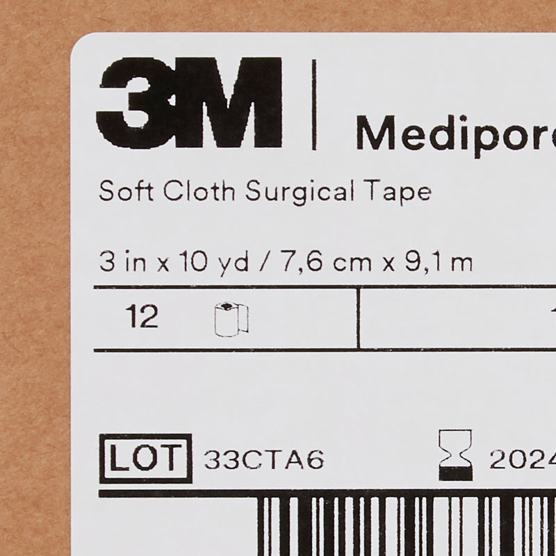 3M™ Medipore™ H Cloth Medical Tape, 3 Inch x 10 Yard, White, 1 Roll (General Wound Care) - Img 9