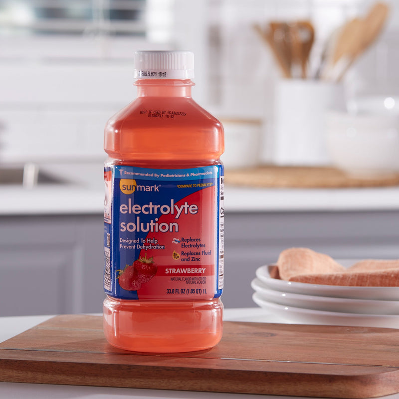 sunmark® Strawberry Pediatric Oral Electrolyte Solution, 33.8-ounce Bottle, 1 Each () - Img 8