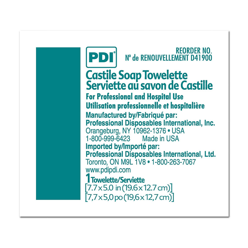 PDI® Scented Castile Soap Towelettes, Individual Packet, 1 Each (Skin Care) - Img 3