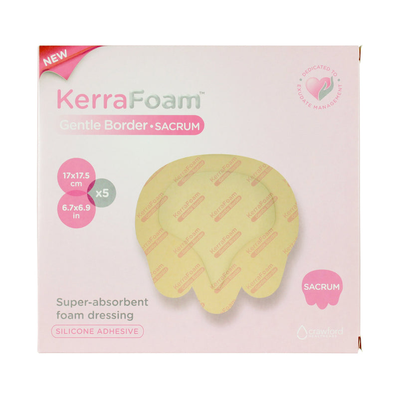 KerraFoam™ Gentle Border Silicone Foam Dressing, 6-7/10 x 6-9/10 Inch, 1 Case of 25 (Advanced Wound Care) - Img 1