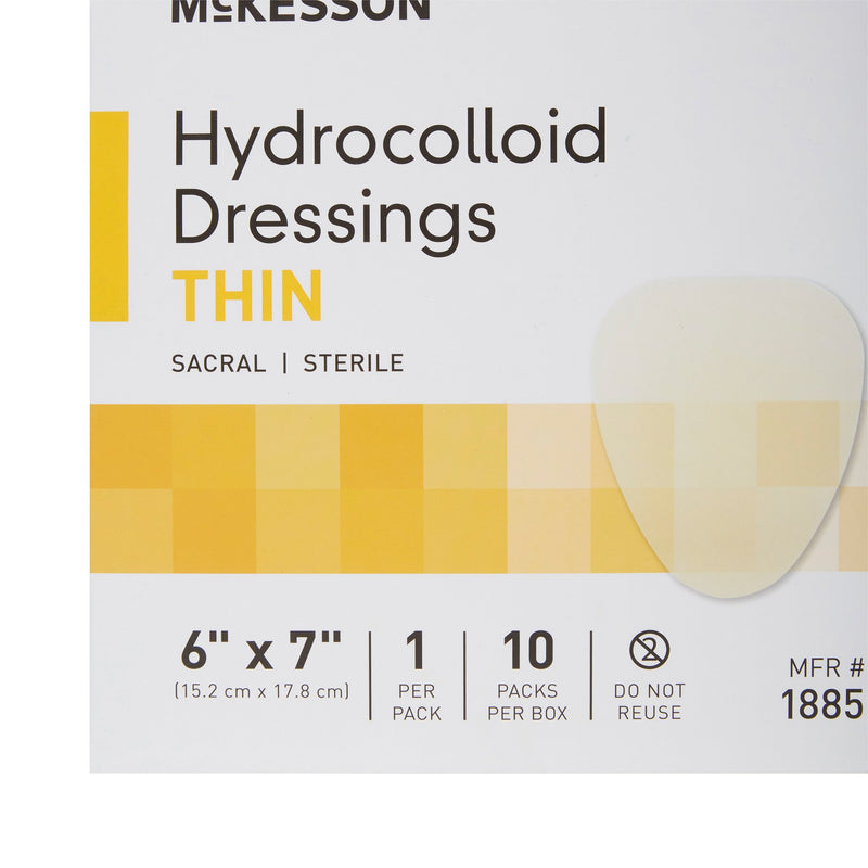 McKesson Hydrocolloid Dressing, 6 x 7 Inch Sacral, 1 Box of 10 (Advanced Wound Care) - Img 2