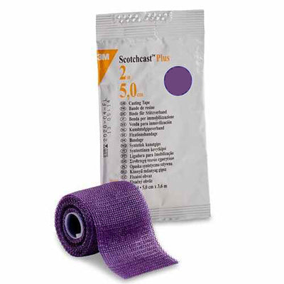 3M™ Scotchcast™ Plus Purple Cast Tape, 2 Inch x 4 Yard, 1 Box of 10 (Casting) - Img 1