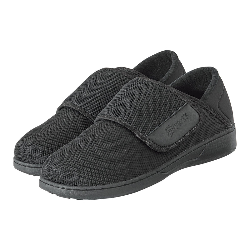 Silverts® Comfort Steps Hook and Loop Closure Shoe, Size 9, Black, 1 Pair (Shoes) - Img 1